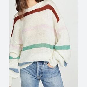 New ANINE BING Lydia Stripe Wool Sweater